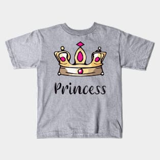 Royal Princess Crown Kids T-Shirt